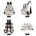 thumbnail image 4 of FORMRS Mini Backpack Purse for Women Travel Daypack Casual Shoulder Bag, Beige Snow Houses, 4 of 7