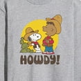thumbnail image 3 of Peanuts - Franklin And Snoopy Howdy - Men's Long Sleeve T-Shirt, 3 of 6
