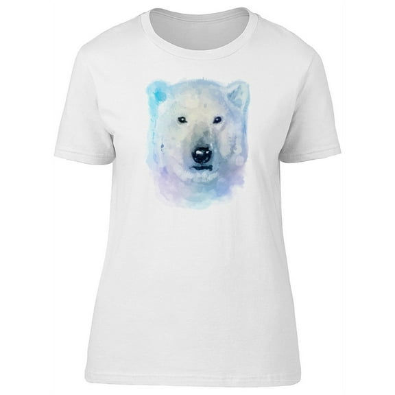Soft Watercolor Polar Bear T-Shirt Women -Image by Shutterstock, Female Medium