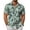 Dark Gray - Ice Green Leaves, variant on COOFANDY Mens Summer Shirts Floral Hawaiian Shirts Short Sleeve Casual Beach Wear Clothing