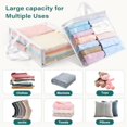 thumbnail image 3 of 16-Pack 22L Clear Zippered Storage Bags for Clothes Vacuum Storage Bags for Blankets Comforters Bedding Linens Closet Organizer Bags with Handles White, 3 of 7