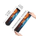 thumbnail image 4 of Pofeuu Red And Blue Fire Lion Print 30cm Socks, Adult Running Hiking Socks for Youth and Adult, 4 of 7