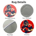 thumbnail image 3 of Latch Hook Rug Kit American Football Stamped Handmade Round Shape Carpet Crochet Yarn Craft DIY Hook and Latch Door Mat Tapestry for Christmas Home Floor Decor 50x50cm(1), 3 of 7