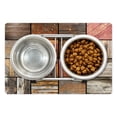 thumbnail image 1 of Antique Pet Mat for Food and Water, Assortment of Different Wooden Architecture Elements Timber Door Key Print, Non-Slip Rubber Mat for Dogs and Cats, 18" X 12", by Ambesonne, 1 of 2