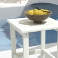 thumbnail image 2 of Recycled HDPE Adirondack Side Table, Weatherproof Outdoor Patio End Table for Porch, Pool, Balcony (White), 2 of 10