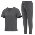 thumbnail image 1 of Set de exfoliantes médicos Eadflie para mujer, top con cuello en V y pantalones deportivos, 1 of 7