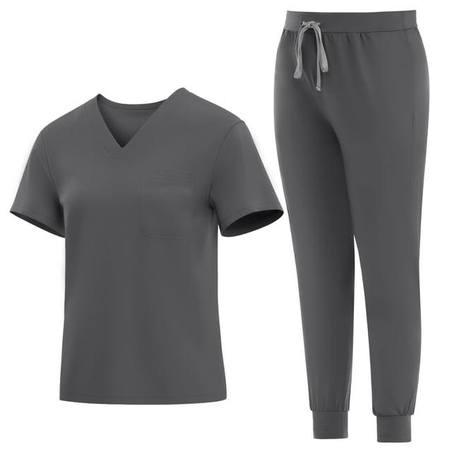 Set de exfoliantes médicos Eadflie para mujer, top con cuello en V y pantalones deportivos