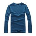 thumbnail image 5 of Men's Crew Neck Long Sleeve T-Shirt Slim Fit Casual Solid Color Basic Tee Shirts, 5 of 8