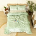 thumbnail image 2 of DecorAvenue Ultra Luxury Velevt Duvet Cover Set 3 Pc Comforter Cover Set for Home Decoration with Zip Closure no Filling Sage Green Color Twin XL Size 59" x 102" Inches, 2 of 6
