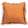 thumbnail image 2 of Housse de Coussin Décorative Rétro en Fourrure Longue pour Canapé, Ensemble de 2, 20 Pouces (50cm), Marron Suricate, 2 of 6