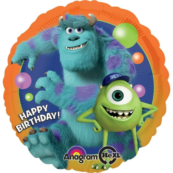 Anagram International Monsters University Birthday Foil Balloon Pack, Multicolor