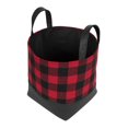 thumbnail image 1 of Canadiana Buffalo Check Storage Tote Red/Black, 1 of 5