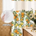 thumbnail image 3 of No Hook Shower Curtain, Orange Lemons Shower Curtains for Bathroom with See Through Top Window, Summer Botanical Farmhouse Vintage Art Waterproof & Washable Bath Curtain Small Stall 36"x78", 3 of 9