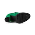 thumbnail image 5 of BLISSFUL STEP Women's Chelsea Boots Platform Block Cleated Sole Heel Grass Green 9, 5 of 7