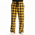 thumbnail image 2 of Garbnen Yellow Plaid Pajama Pants Men Color Block Wide Leg Sleep Pants for Men Drawstring Spring Summer Men’s Lounge Pants with Pocket, 2 of 5