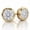 Yellow Gold, variant on La Joya 1/3 cttw Lab Grown Diamond Bezel Stud Earrings, 14K White Gold