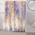 thumbnail image 5 of Fabric Shower Curtain, Purple Trees Forest Impressionist Oil Painting Art Shower Curtains with 12 Hooks Waterproof Machine Washable Bath Curtains for Bathroom, 54 x 78in, 5 of 6