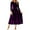 Purple, variant on Elegant Plus Size Velvet Long Sleeve Formal Evening Gown With Pleated Detail For And Party Wear