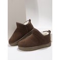 thumbnail image 4 of Brown Solid Color Simple Warm Lined Snow Boots, 4 of 5