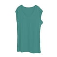 thumbnail image 4 of Qwertyu Tank Top for Women Solid Color V Neck Sleeveless Causal Sexy Shirts Hawaiian Beach Holiday Sports Workout Running Tees Summer Basic Tops Mint Green M, 4 of 5