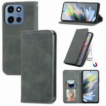 ELEHOLD For Motorola Moto G (2025) Premium Leather Wallet Case,Card Slots Magnetic Closure Full Protection Flip Shockproof Wallet Case Cover For Motorola Moto G (2025) ,Gray