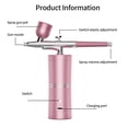 thumbnail image 4 of Airbrush for Nails Cordless Portable Airbrush Kit with Compressor High-Pressure Rechargeable Air Brush Spray Machine with 0.3mm Nozzle for Painting Makeup Model Barber Cookie Cake, 4 of 6