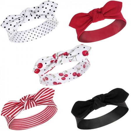 UPC: 0660168585308 | Hudson Baby Infant Girl Cotton Headbands 5pk  Cherries  0-24 Months