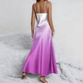 thumbnail image 5 of Women's Summer Casual V-Neck Sleeveless Split Color Strap Maxi Skirt for Beach Vacation and Leisure Wear, 5 of 7
