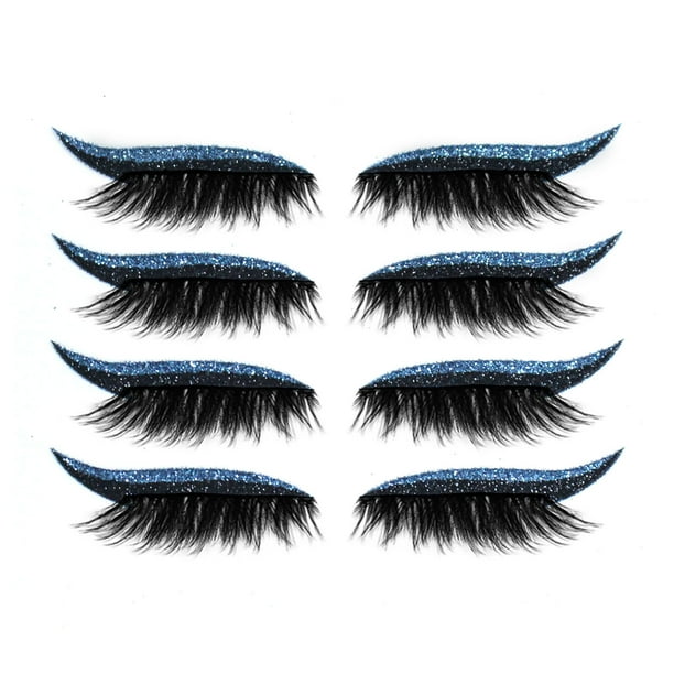 pares de pegatinas reutilizables para párpados y pestañas, maquillaje de fácil aplicación instantánea.