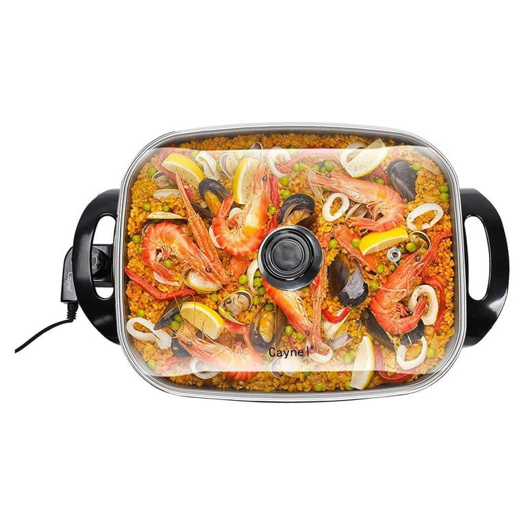 16 in. x 12 in. x 3.15 in. 8 Qt Copper Professional Non-Stick Copper Electric Skillet Jumbo