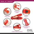 thumbnail image 2 of Simply Served Seal N Snack Clips magnéticos para chips, empuñaduras multiusos para almacenamiento de cocina, mantiene los alimentos frescos de despensa, colores neutros surtidos,, 2 of 10
