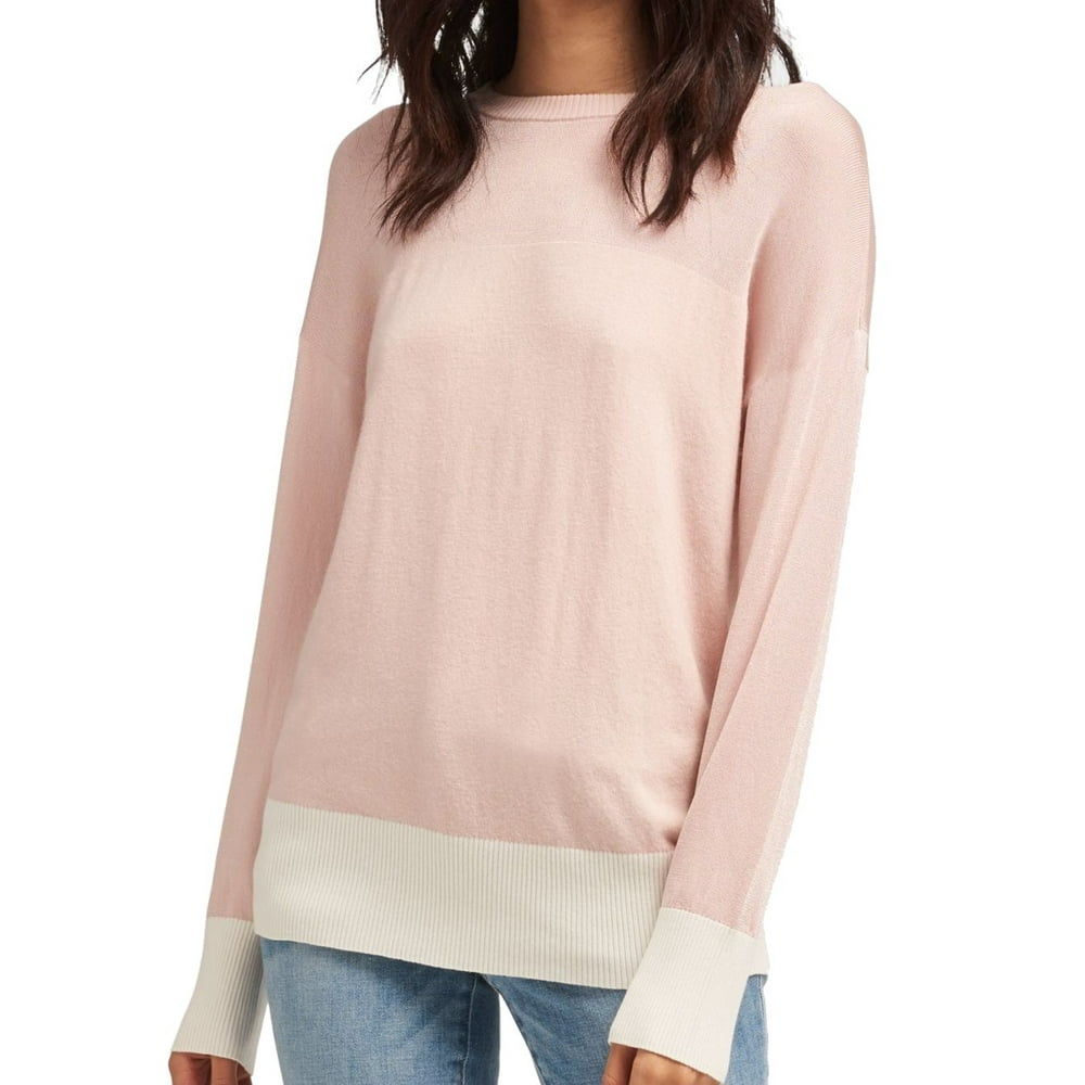 DKNY Women's Sweater Pullover Crew Neck Colorblocked XL