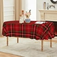 thumbnail image 3 of Christmas Tablecloth 60×84 Inch Oval, Buffalo Plaid Red Washable Table Cover for Party Picnic Dinner Decor, 3 of 6