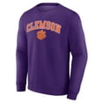 thumbnail image 2 of Men's  Purple Clemson Tigers Campus Fleece Pullover Sweatshirt, 2 of 3