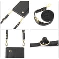 thumbnail image 2 of for iPhone 13 Wallet Case for Women,Removable Adjustable Strap Crossbody Card Holders Cover Neck Strap Lanyard Purse Shoulder Strap Kickstand Purse Case for iPhone 13 KB Black, 2 of 14