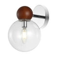 thumbnail image 5 of SAFAVIEH Rio LED Dark Walnut Metal Wall Sconce with Clear Shade, Set of 2, 5 of 8