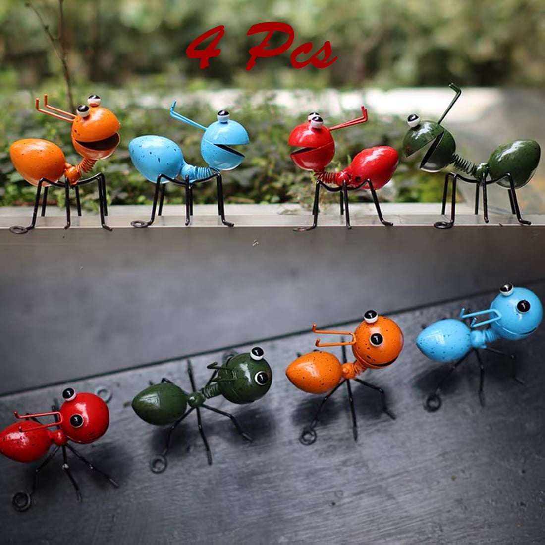 garden mile® Hanging Garden Metal Ant Ornament Wall Clinger 1, Medium Ant Reclaimed Metal Garden Hanger Decoration Insect Sculpture Bug Fence Crawler Decking and Patio Vertical Wall Sculptures