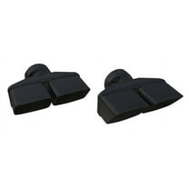 Pypes Performance Exhaust EVT88B Exhaust Tail Pipe Tip; 3 in. Dual Rectangle; Clamp On; Hardware Not Incl.; Black Finish; 304 Stainless Steel;
