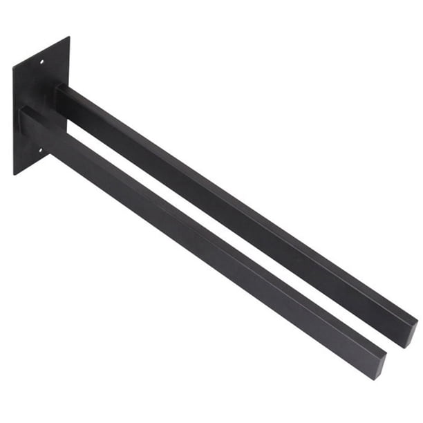 Toallero de Acero Inoxidable para Baño, Cocina, Estante de Almacenamiento Sin Perforaciones, Montado en la Pared, Color Negro