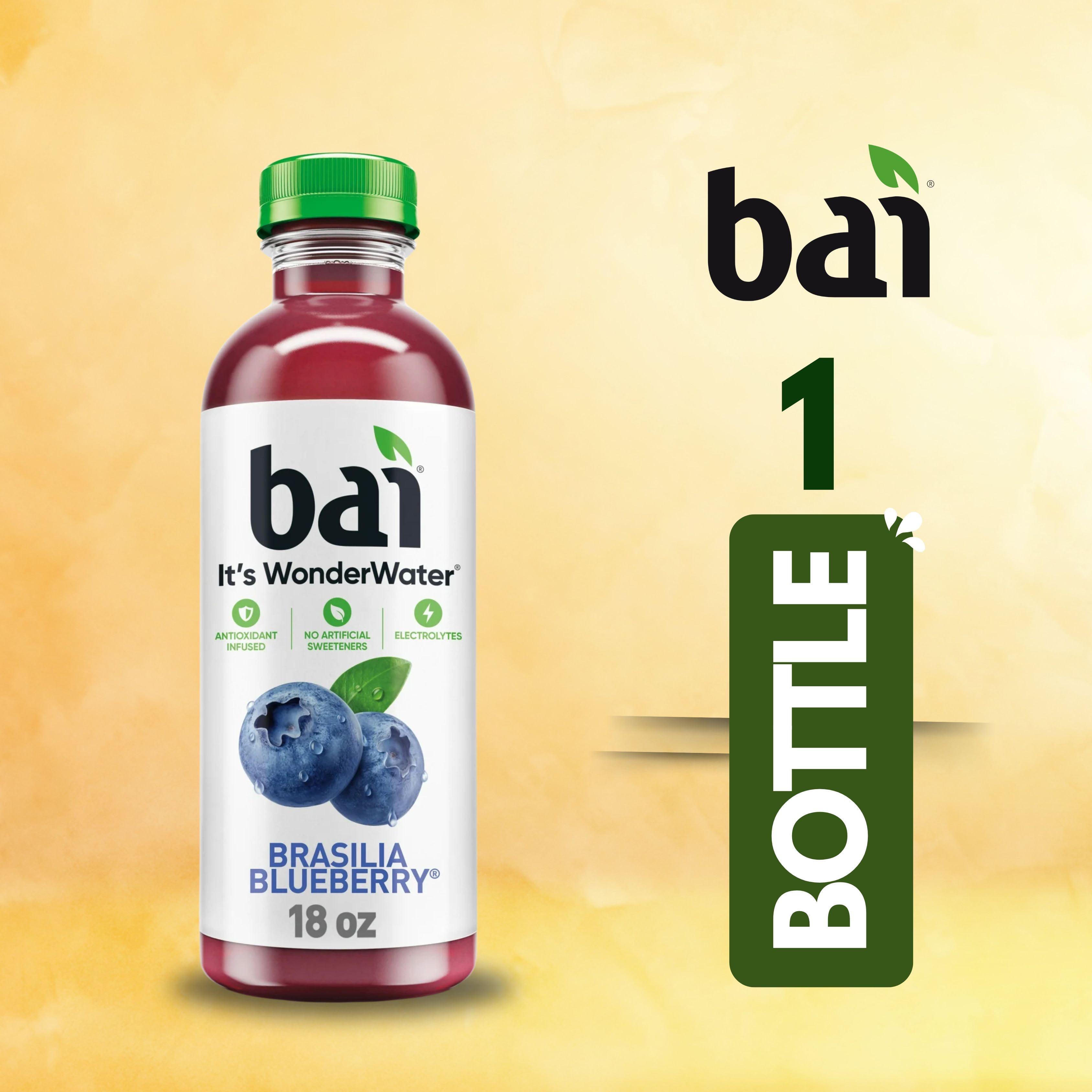 Bai Brasilia Blueberry Antioxidant Infused Water Beverage, 18 fl oz (6 Pack)