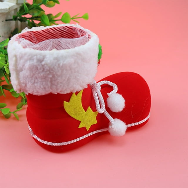 Iumwxz Pot à Bonbons en Forme de Botte Rouge avec Porte-Stylo Suspendu pour la Saint-Valentin Décorations de Fête de Pâques Ou de Printemps Conteneur de Rangement pour Décoration de Bonbons et Collations 15x13x6cm