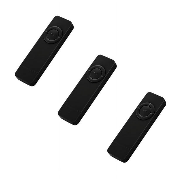 3X USB Portatil Deporte U Disk Mini Reproductor de Musica Mp3 Compatible con 32 GB Tarjeta TF (Negro)