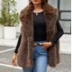 thumbnail image 4 of Chaqueta de abrigo cálida para mujer, de invierno, lisa, con cuello en V, 4 of 8