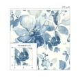 thumbnail image 4 of NextWall Bluestone Watercolor Floral Peel and Stick Wallpaper, 4 of 9