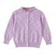 thumbnail image 1 of Gibobby Chaqueta de Forro Polar para bebés niñosRecién Nacido Bebé Niñas Algodón Punto Suéter Otoño Sólido Manga Larga Tops Cardigan Ropa(Morado, 5-6 Años), 1 of 3
