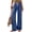 Real Teal, variant on Womens Wide Leg Jeans High Waisted Stretchy Baggy Straight Leg Drawstring Trendy Denim Pants Summer