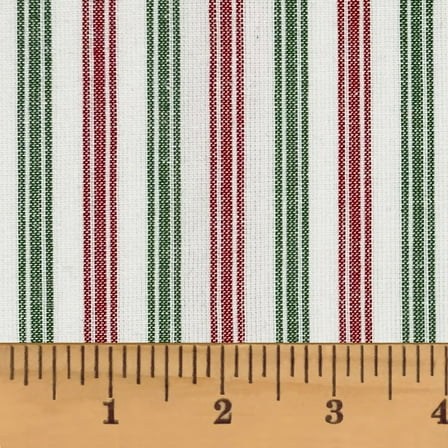 JCS Merry and Bright Stripe Homespun Cotton Fabric Sold by the Yard