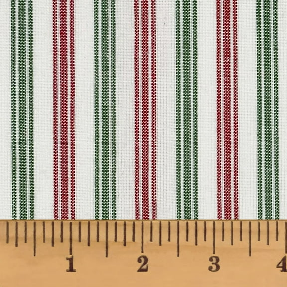 JCS Merry and Bright Stripe Homespun Cotton Fabric Sold by the Yard