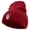 Red, variant on Lucky Thirteen Embroidered 8 inch Acrylic Short beanie - Black OSFM