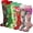 Christmas #2, variant on Ayla 6 Pairs Kids Big Girls Youth Baby Children's Rainbow Strips Design Knee High Socks
